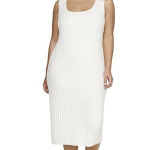 SONOMA X LAUREN IVORY RIB SWEATER DRESS SIZE 1X  #503